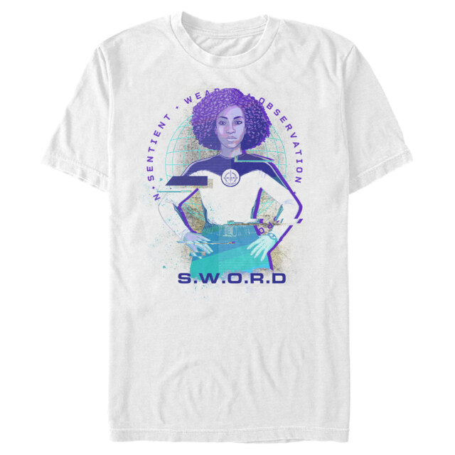 Men's Marvel WandaVision Monica Rambeau S.W.O.R.D Glitch  Adult T-Shirt