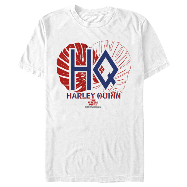 Men's The Suicide Squad Harley Quinn Leaf Logo  Adult T-Shirt