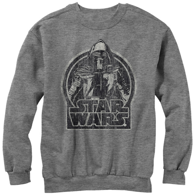 Men's Star Wars The Force Awakens Kylo Ren Classic Distressed  Adult Sweatshirt