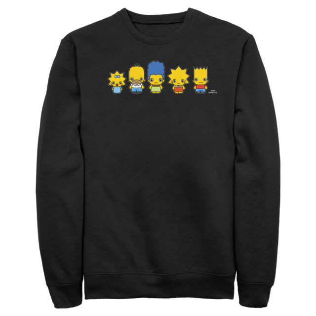 Men's The Simpsons Chibi Family  Adult Sweatshirt