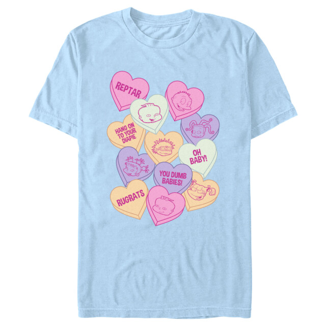 Men's Rugrats Candy Hearts  Adult T-Shirt