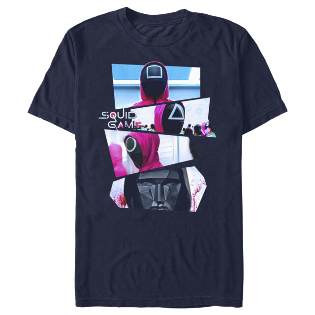 Men's Squid Game Masked Photos  Adult T-Shirt