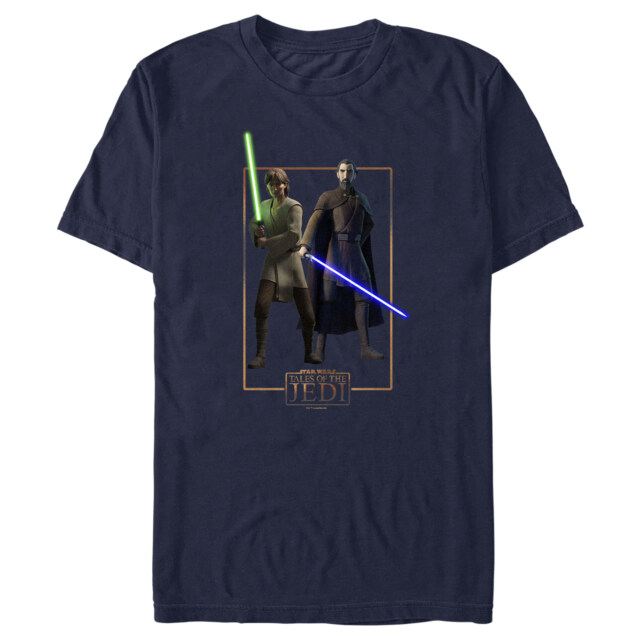 Men's Star Wars: Tales of the Jedi Count Dooku and Qui-Gon Jinn  Adult T-Shirt