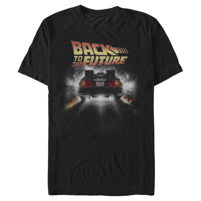 Men's Back to the Future Time Machine Glow  Adult T-Shirt