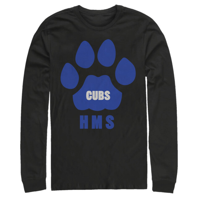 Men's Stranger Things Hawkins Middle School Cubs Logo  Adult Long Sleeve Shirt