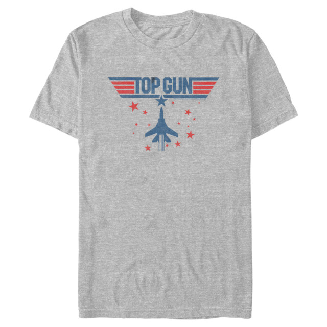 Men's Top Gun Fighter Jet and Stars Logo  Adult T-Shirt