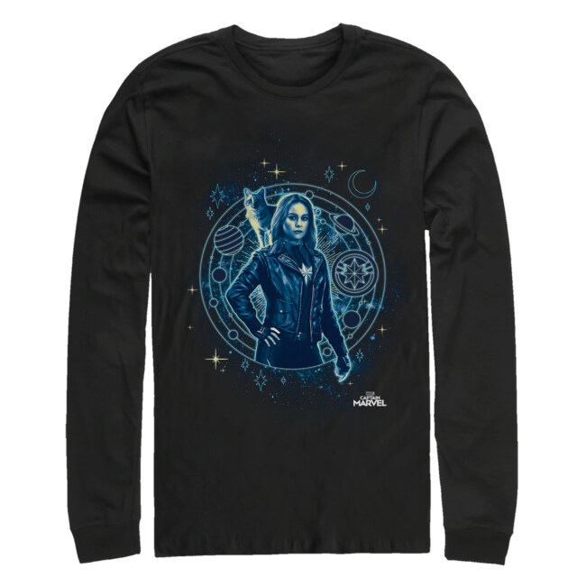 Men's Marvel Captain Marvel Celestial Partners  Adult Long Sleeve Shirt