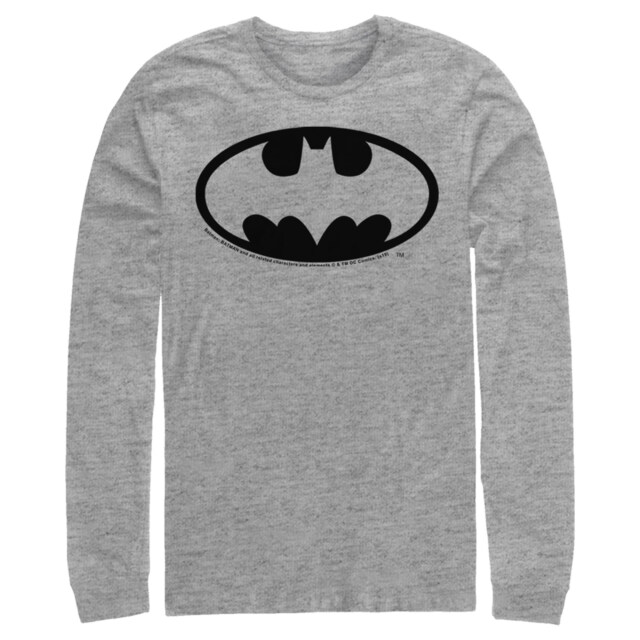 Men's Batman Dark Night Logo  Adult Long Sleeve Shirt