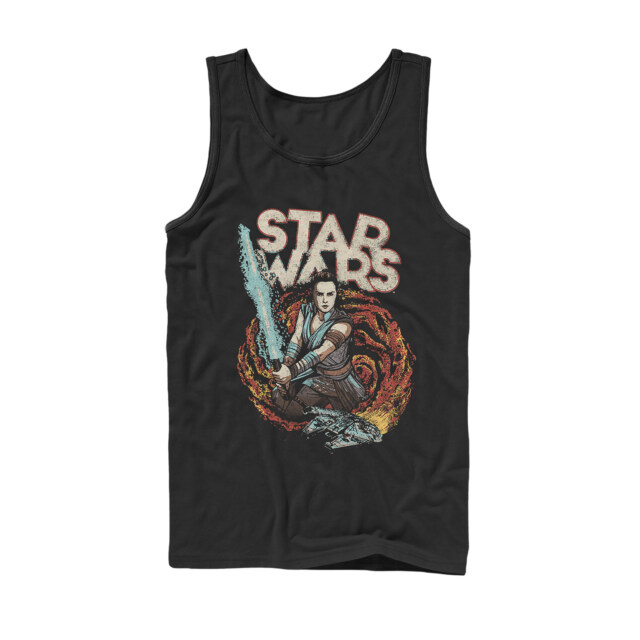 Men's Star Wars: The Rise of Skywalker Rey Retro Swirl  Adult Tank Top
