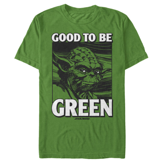 Men's Star Wars St. Patrick's Day Yoda Good to Be Green  Adult T-Shirt