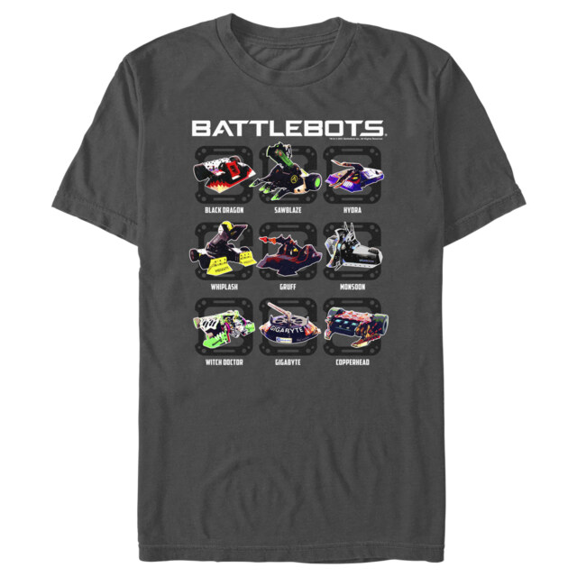 Men's Battlebots Robot Chart  Adult T-Shirt