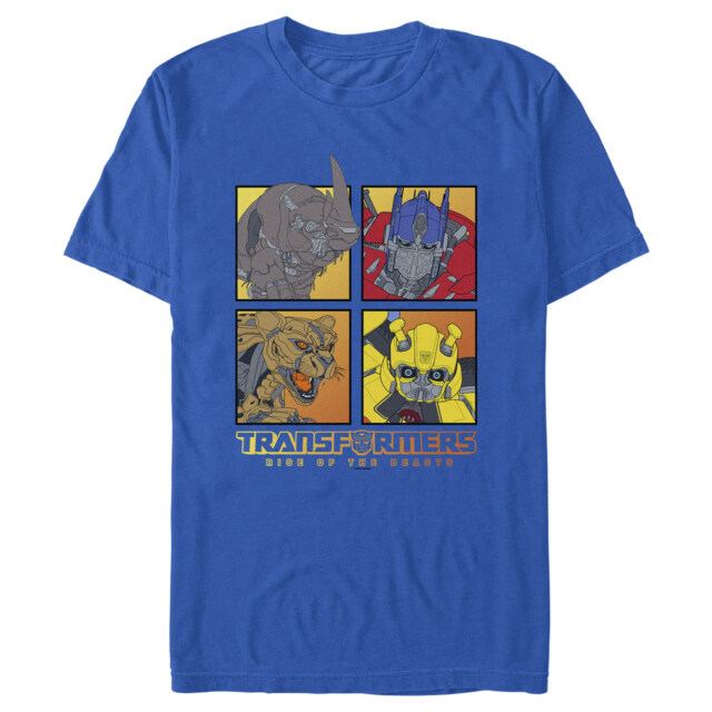 Men's Transformers: Rise of the Beasts Group Squares  Adult T-Shirt