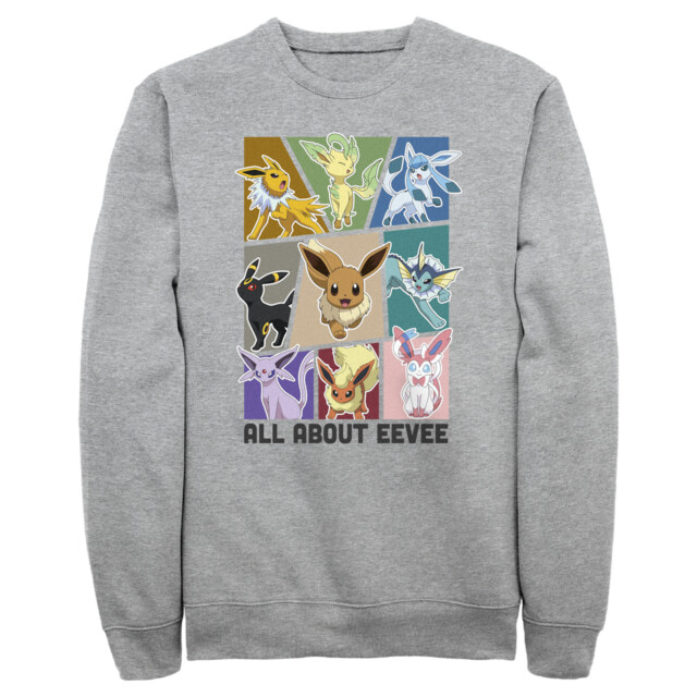 Men's Pokemon All About Eevee Eeveeloution  Adult Sweatshirt