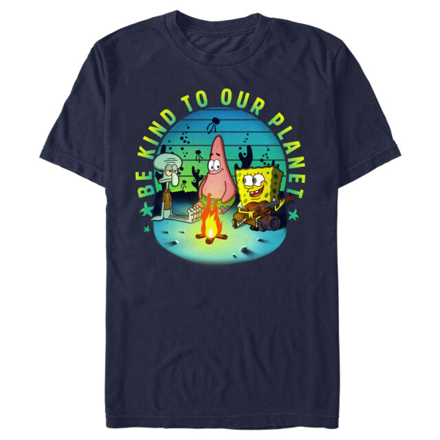 Men's SpongeBob SquarePants Be Kind to Our Planet  Adult T-Shirt