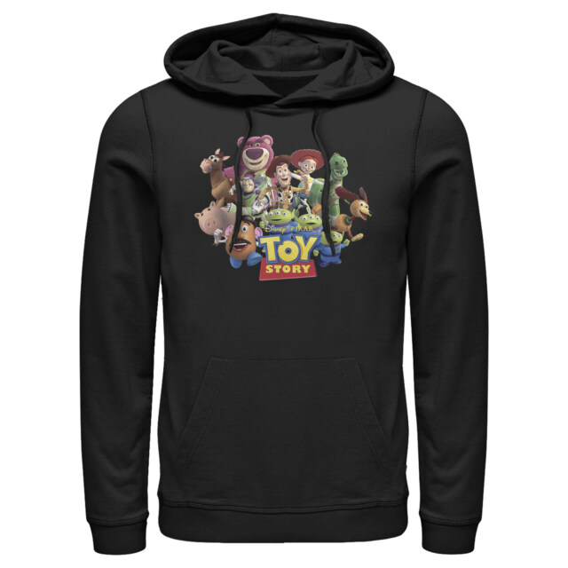Men's Toy Story Character Logo Scene  Adult Pull Over Hoodie