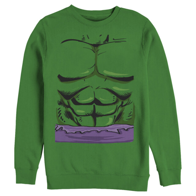 Men's Marvel Halloween Hulk Classic Costume  Adult Sweatshirt