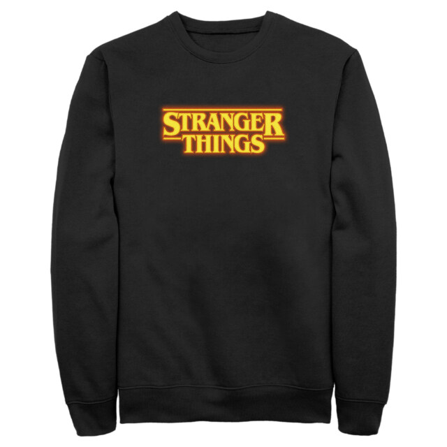 Men's Stranger Things Orange Logo  Adult Sweatshirt