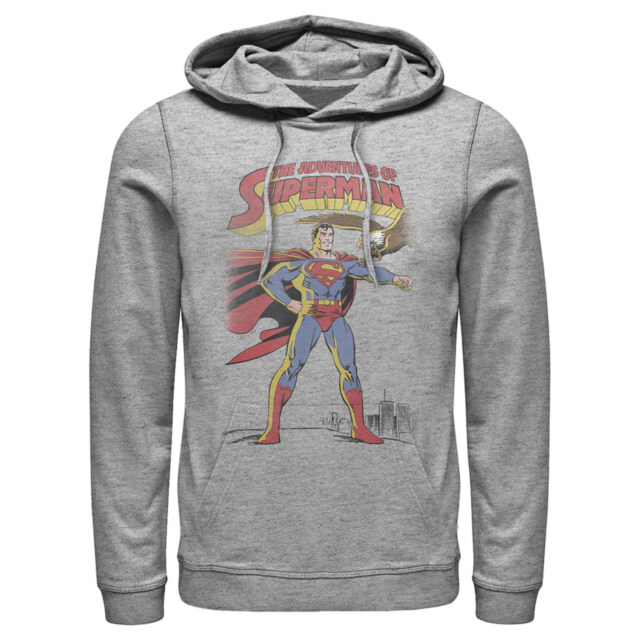 Men's Superman Patriotic Adventures  Adult Pull Over Hoodie