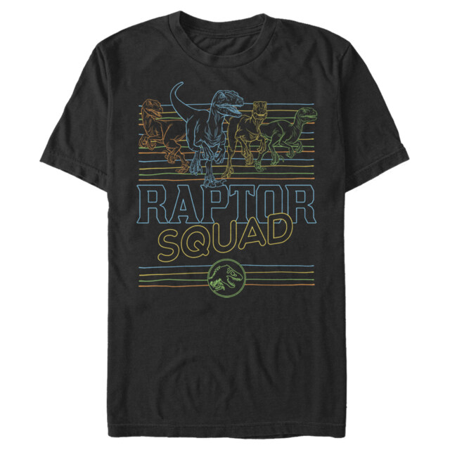 Men's Jurassic World: Camp Cretaceous Retro Raptor Squad  Adult T-Shirt
