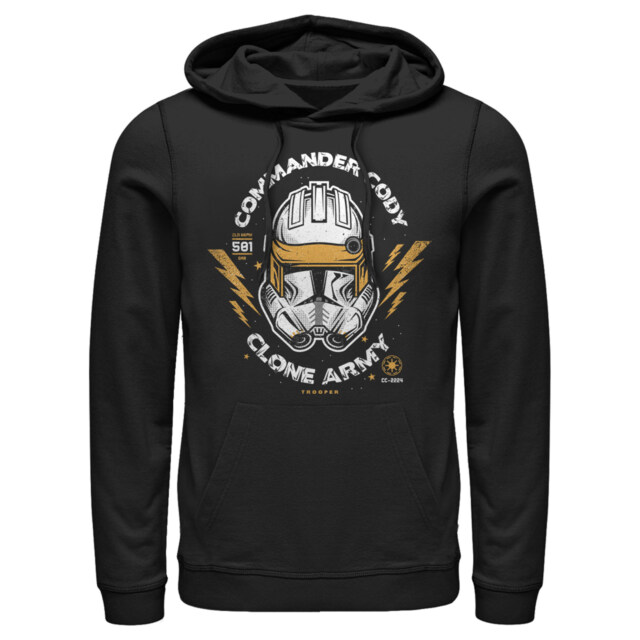 Men's Star Wars: The Clone Wars Commander Cody Army Head Shot  Adult Pull Over Hoodie
