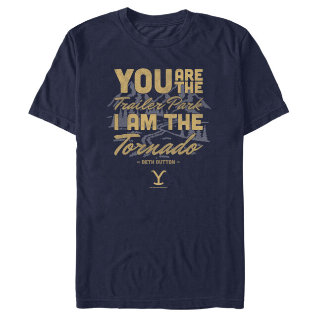 Men's Yellowstone Beth Dutton Trailer Park I Am The Tornado  Adult T-Shirt