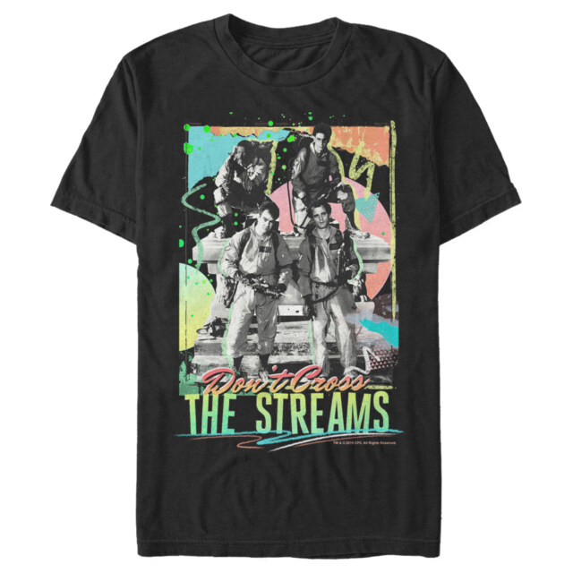 Men's Ghostbusters Don't Cross The Streams Album Cover  Adult T-Shirt