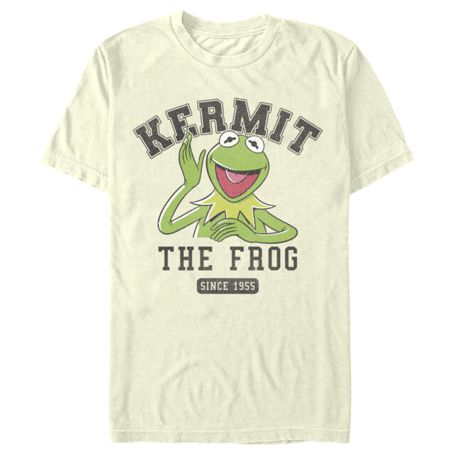 Men's The Muppets Kermit 1955 Collegiate  Adult T-Shirt