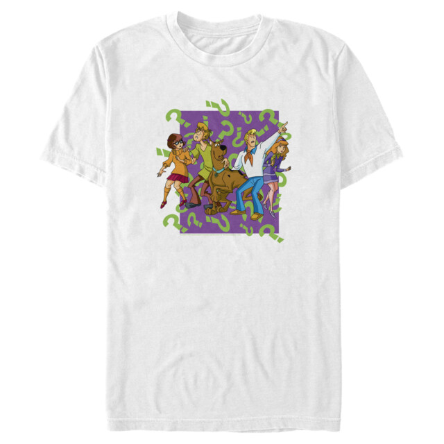 Men's Scooby Doo Character Question Marks  Adult T-Shirt