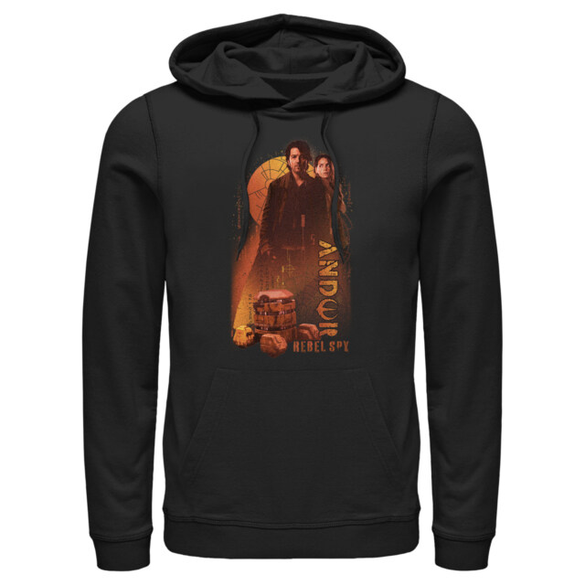 Men's Star Wars: Andor Rebellion Hero Cassian and B2EMO  Adult Pull Over Hoodie