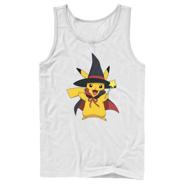 Men's Pokemon Halloween Pikachu Magic Wand  Adult Tank Top