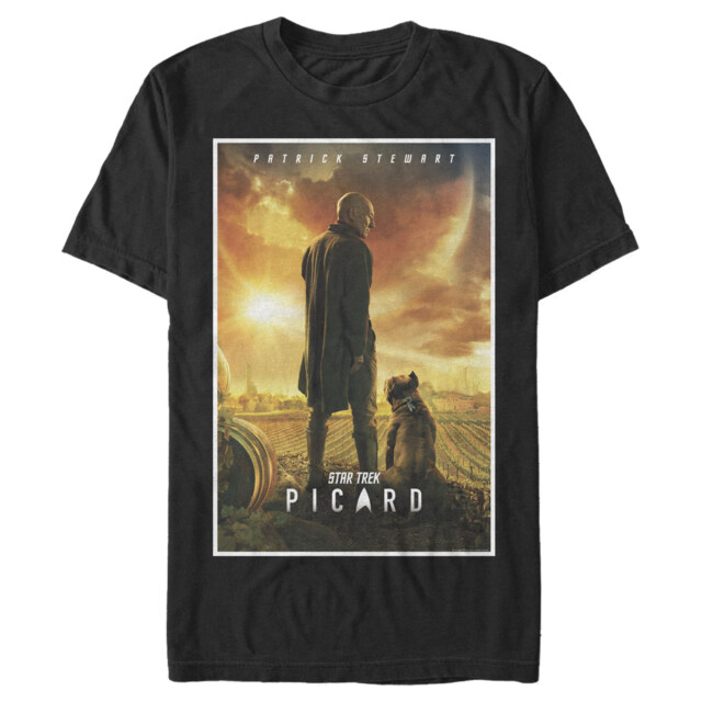Men's Star Trek: Picard Number One and Picard Poster  Adult T-Shirt
