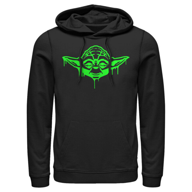 Men's Star Wars: A New Hope Halloween Dripping Jedi Master Yoda  Adult Pull Over Hoodie