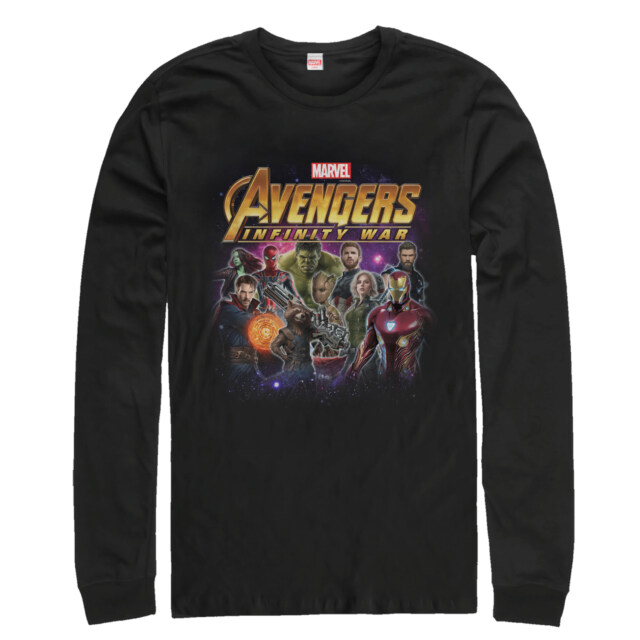 Men's Marvel Avengers: Infinity War Character Shot  Adult Long Sleeve Shirt