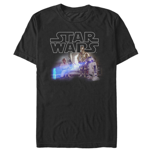 Men's Star Wars Retro R2-D2 First Meeting  Adult T-Shirt