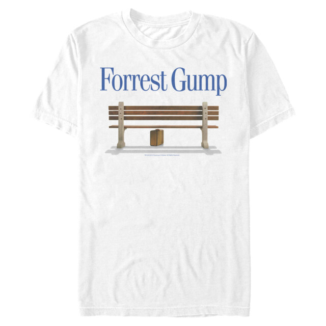 Men's Forrest Gump Iconic Bench  Adult T-Shirt