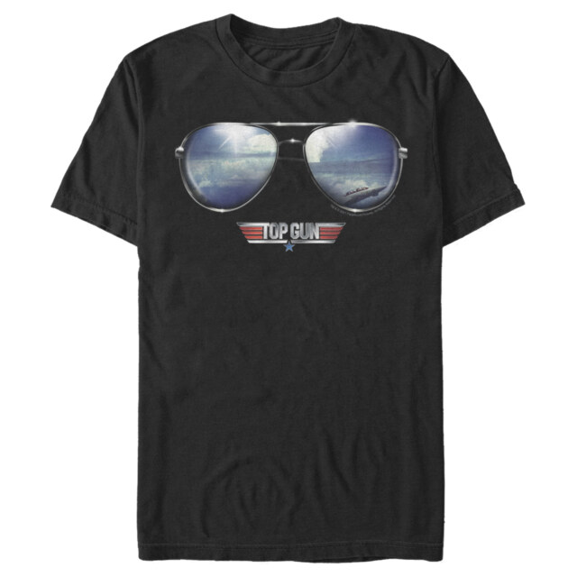 Men's Top Gun Aviator Sunglasses Reflection Logo  Adult T-Shirt