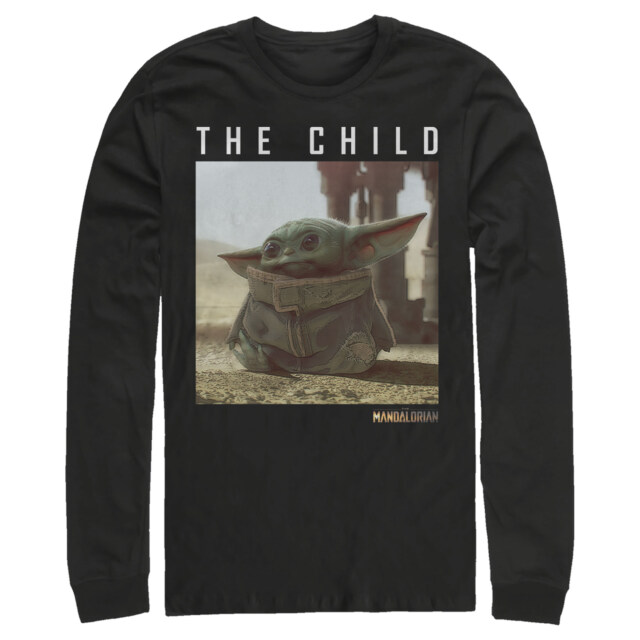 Men's Star Wars: The Mandalorian The Child Frame  Adult Long Sleeve Shirt