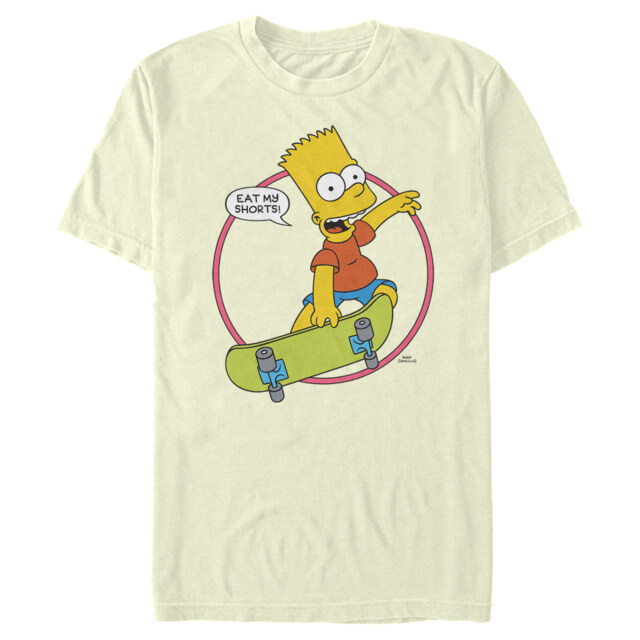 Men's The Simpsons Eat My Shorts  Adult T-Shirt