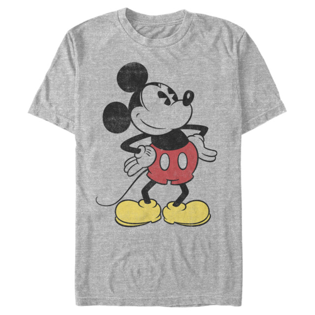 Men's Mickey & Friends Classic Mickey Distressed  Adult T-Shirt