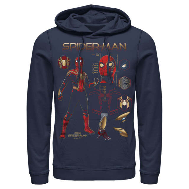 Men's Marvel Spider-Man: No Way Home Iron Suit Gear  Adult Pull Over Hoodie