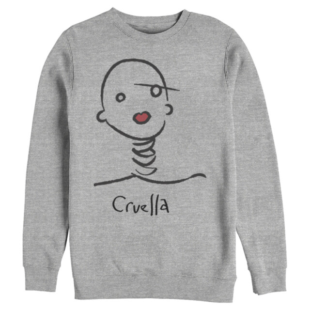 Men's Cruella Abstract Doodle  Adult Sweatshirt