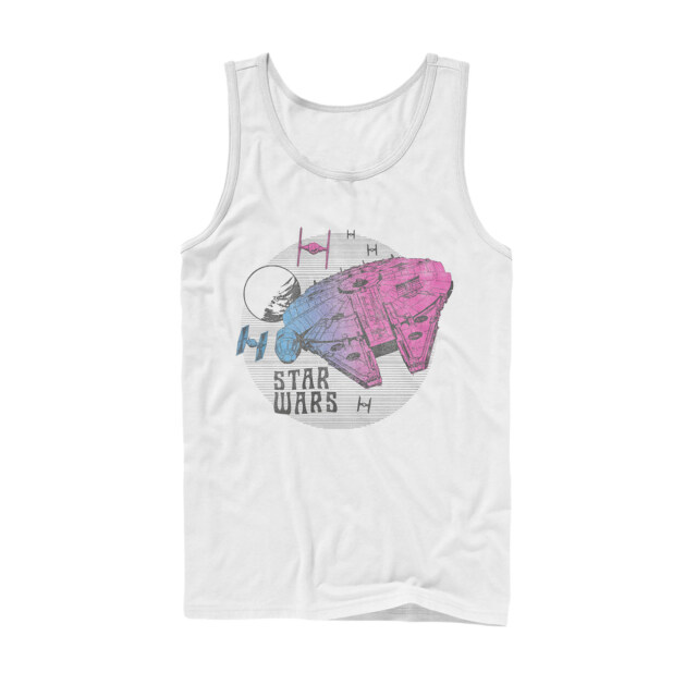 Men's Star Wars: The Rise of Skywalker Ombre Millennium Falcon  Adult Tank Top