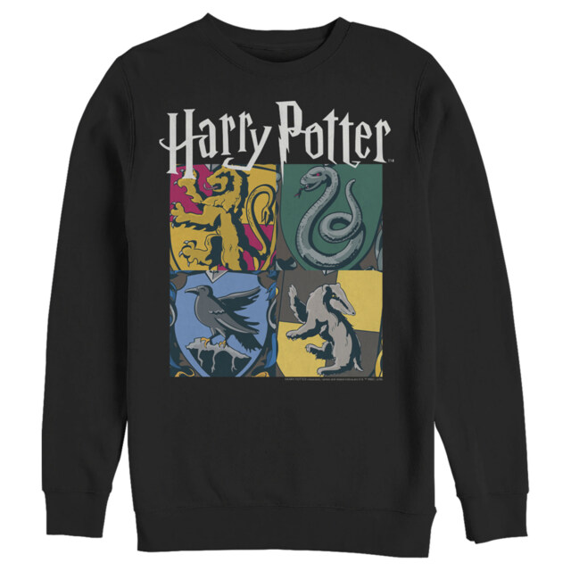 Men's Harry Potter Hogwarts Houses Vintage Collage  Adult Sweatshirt