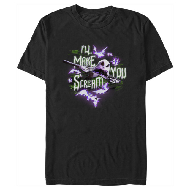 Men's The Nightmare Before Christmas Jack I'll Make You Scream  Adult T-Shirt