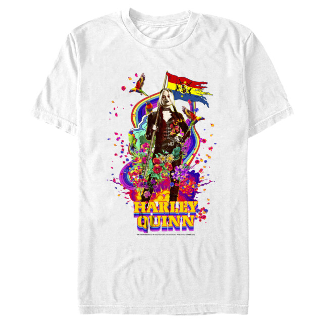 Men's The Suicide Squad Harley Quinn Color Splash  Adult T-Shirt