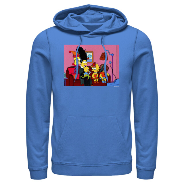 Men's The Simpsons Horror Family Couch  Adult Pull Over Hoodie