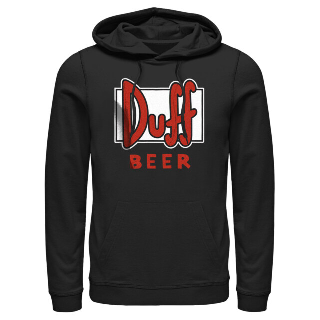 Men's The Simpsons Duff Beer Logo  Adult Pull Over Hoodie