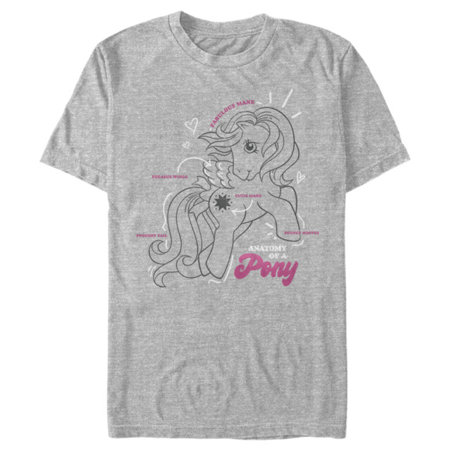 Men's My Little Pony Cute Anatomy Lesson  Adult T-Shirt