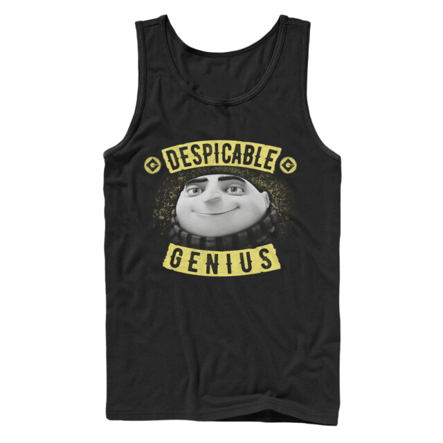 Men's Despicable Me Evil Genius Gru Banner  Adult Tank Top