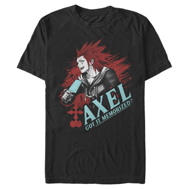 Men's Kingdom Hearts Chain of Memories Axel, Got It Memorized  Adult T-Shirt